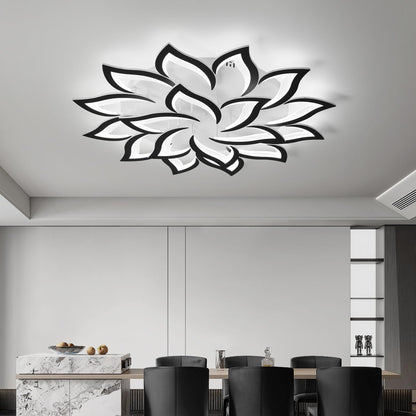 JAYMP flower ceiling light, dimmable LED, remote control, modern decorative lighting.