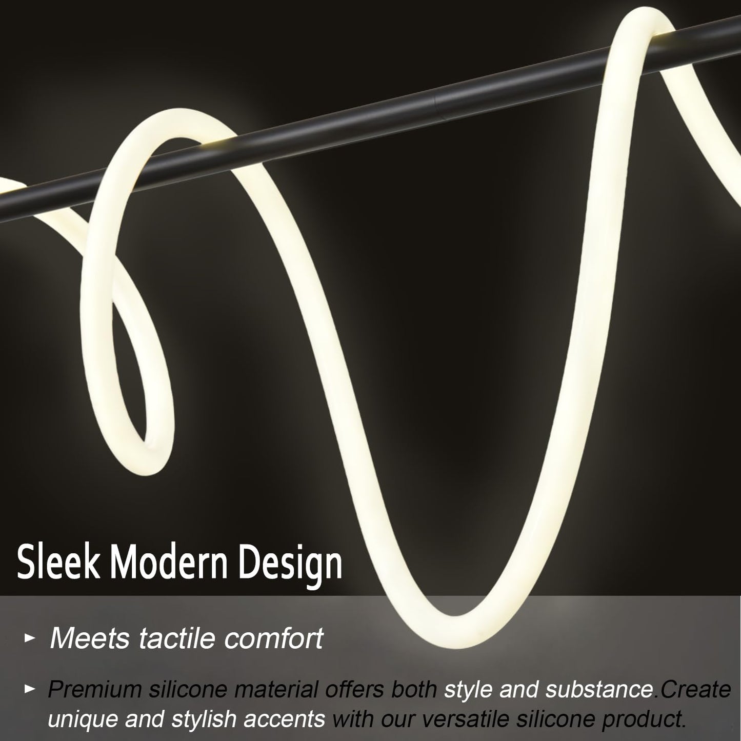Modern LED pendant light, black design, adjustable height, 3-color lighting for dining or kitchen.