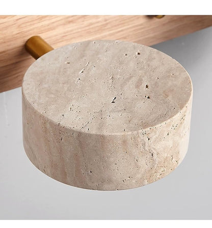 LED vanity light, stone design, rotatable heads, modern rustic style for bathroom or bedroom.