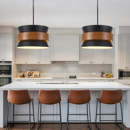 Yarlkav farmhouse chandelier, 5 lights, black vintage design, adjustable hanging for dining or kitchen.