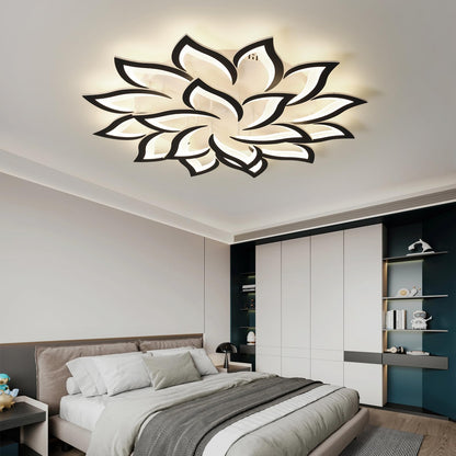 JAYMP flower ceiling light, dimmable LED, remote control, modern decorative lighting.