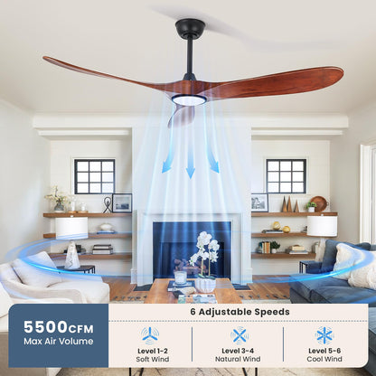 heimo ceiling fan 72", with light, remote control, dimmable, rustic outdoor/indoor use.