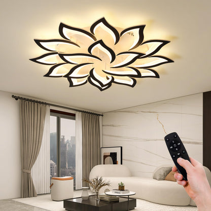 JAYMP flower ceiling light, dimmable LED, remote control, modern decorative lighting.