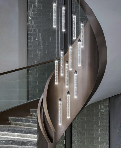 dolria 12-light chandelier, LED dimmable, crystal design, modern lighting for high ceilings.